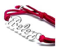 Minoplata Pulsera de Goma elástica Personalizada con el Nombre Que Quieras de Plata de Ley, una Joya Original si Quieres Hacer