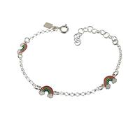 Minoplata Pulsera para niñas arcoíris de Plata de ley 925 el regalo que buscas para cumpleaños