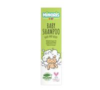 Minoris Baby Champú Cabello y Cuerpo | Orgánico, Suave con los Ojos, pH 5.5, Sin SLS ni Parabenos, Vegano, Para Recién Nacidos, 400 ml