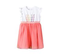 MINOTI Vestido coral / blanco 98-104 coral / blanco