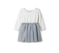 MINOTI Vestido gris claro / plata / blanco 92-96 gris claro / plata / blanco