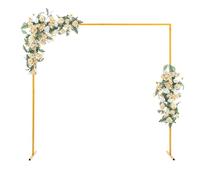MINRS Arco de boda de metal de 2,0 x 2,0 m, arco de uva portátil, capacidad de carga de hasta 10 kg, puede ser decoración DIY arco de boda, para bodas, aniversarios, fiestas de cumpleaños, propuestas