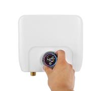 MINRS Calentador de agua eléctrico sin depósito, 6500 W, 220 V, con indicador LED de temperatura y mando a distancia, protección contra ebullición en seco para lavabos, cocinas y fregaderos