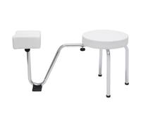 MINRS Silla para el cuidado de los pies, 2 en 1, taburete de pedicura, taburete para tatuaje, reposapiés ajustable, almohadilla de PVC para pedicura, soporte para uñas Tech, spa, belleza, salón,