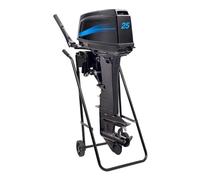 MINRS Soporte para fueraborda, carro de transporte fueraborda, 40 kg, capacidad de carga plegable, dos ruedas de goma, un mango de goma ergonómico para motores fueraborda en el interior de 30 CV