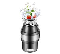 MINRS Trituradora de residuos de cocina, 560 W, trituradora de residuos de cocina, 1,2 L, residuos de alimentos, trituradora de residuos de residuos de alimentos, motor silencioso y protección contra