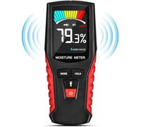 MINSHUXI 2 en 1 Medidor de Humedad sin Pin Medidor de Humedad de Madera con Batería Detector de Humedad con Pantalla LCD y con Alarma Acústica para Pared Encalada Pared de Ladrillo Corcho Madera Dura