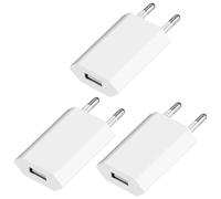 MINSHUXI 3 Pack Cargador USB de Pared 5V 1A Enchufe USB Adaptador Corriente Compatible con iPhone Lámpara Xiaomi Samsung Android Consola Juegos Altavoz Bluetooth