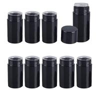 Minsily 10 recipientes vacíos de desodorante de 30 ml, barra de llenado giratoria, contenedor de desodorante de plástico, botellas de desodorante recargables, tubos redondos de bálsamo labial para