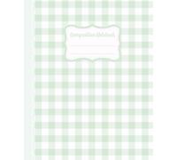 Mint Green Gingham Composition Notebook Wide Ruled: Cute Pastel Plaid Journal for School, Journaling & Note Taking