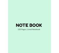 Mint Green Minimal Notebook - Clean Aesthetic Journal for All Ages: Fresh pastel mint notebook with 120 lined pages - perfect for school, journaling, planning, office work, and everyday writing