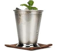 Mint Julie Glass, Silver Stainless Steel Mint Mojito Cocktail Drinking Glass Moscow Mule Cup for Bar