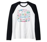 Mint to Be Dentista Higienista Dental Camiseta Manga Raglan
