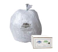 Mint-X Bolsas de basura repelentes de roedores, 1.3 mil, sello plano, 47 pulgadas de alto x 43 pulgadas de largo, transparentes (paquete de 100)