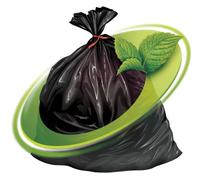 Mint-X Bolsas de basura repelentes de roedores, 1.7 mil, sello plano, 46 pulgadas de alto x 33 pulgadas de largo, color negro (paquete de 100)