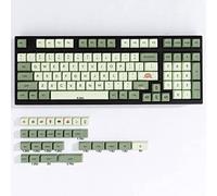 mintcaps Matcha - Juego de 124 teclas PBT verdes XDA Profile Cute Keycaps Custom Dye-Sublimation Keyboard Keycaps para 60% 65% 70% 75% 100% Cherry Gateron MX Switches mecánicos