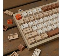 mintcaps PBT Keycaps 143 Keys Cherry Profile Retro Keycaps Set Dye-Sub Postage Stamp ISO ANSI Beige Keycaps Custom Keycaps for 60% 65% 70% 75% Cherry Gateron MX Switches Mechanical Keyboards