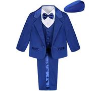 mintgreen Conjunto Ropa Esmoquin Bebés, Niño Traje Formal Bautismo Set Ropa con Sombrero, Azul, 18-24 Meses, 110