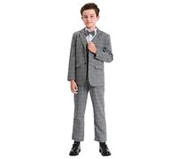 mintgreen Niños Traje Blazer Kids Formal Boda Ropa Caballero Tuexdo Establece, Gris Oscuro, 10-11 Años, 150