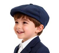 mintgreen Sombreros Gorras Bebés Niño, Recién Nacido Vendedor de Periódicos Gorra Vintage Tweed Plano Sombrero de Panadero, Azul, 6-8 años