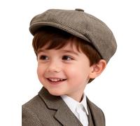 mintgreen Sombreros Gorras Bebés Niño, Recién Nacido Vendedor de Periódicos Gorra Vintage Tweed Plano Sombrero de Panadero, Caqui, 6-8 años