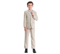 mintgreen Traje de Blazer para Niños 2 Piezas Conjuntos Formales de Boda para Niños Conjuntos de Esmoquin de Caballero 5-12 Años, Luz De Color Caqui, 10-11 años