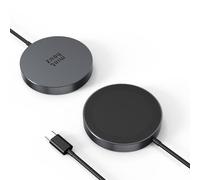 Minthouz Almohadilla de carga inalámbrica para Samsung, con certificación Qi2, 15 W, MagSafe, cargador inalámbrico para iPhone 16/15/14/13 Series, Airpods 2/3/4/Pro, negro