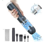 Minthouz Aspirador de mano Potente 17000PA, Aspirador Coche Portátil Inalámbrico con Lámpara LED, Limpiador Compacto para Cerdas de Animales, Casa, Cocina, Oficina y Auto