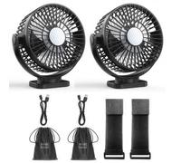 Minthouz Paquete de 2 ventiladores magnéticos recargables para carrito de golf