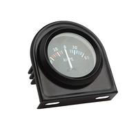 Mintice 12V 2" Puntero de Motor de Coche de 52mm Kit medidor de presión de Aceite Indicador de luz LED Blanco Negro Universal