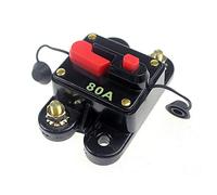 Mintice 12V 80A Coche Portafusibles de Circuito Interruptor de Circuito en Línea de Audio Disyuntor con Reinicio Manual Proteccion Energía Solar Bloque Fusibles Impermeable