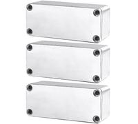 Mintice 3 Piezas Caja de Aluminio con Pedal de Efecto Guitarra 1590A Caja de Efectos Pedales Electrónicos Metal Stomp Box 92 x 38 x 31mm