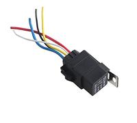 Mintice 5 Piezas 12V 40A Relé 5 Pines Vehículo Coche Relé Kit Automático Eléctrico Relé Interruptor Bomba Combustible Alta Resistencia Impermeable Enchufe de Zócalo