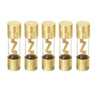 Mintice 5 X 50A Fusible AGU Coche Potencia de Audio automotriz la Seguridad Proteger Tubo de Vidrio Chapado en Oro Proteccion 10mm*38mm