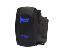 Mintice Coche de 12V 20A LED Azul Luz Interruptor de Palanca Basculante Momentáneo Interruptor de Botón Pulsador Bocina Altavoz Vocero 5Pin Horn Light