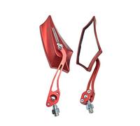 Mintice Rojo Espejos Retrovisores Motocicleta Moto Bicicleta 8mm 10mm Montaje Espejo Retrovisor Lateral Scooter Manillar 7/8" Ajustable Rotación