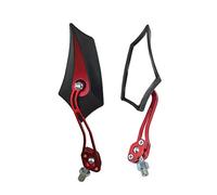 Mintice Rojo Espejos Retrovisores Motocicleta Moto Bicicleta 8mm 10mm Montaje Espejo Retrovisor Lateral Scooter Deporte Manillar 7/8" Ajustable