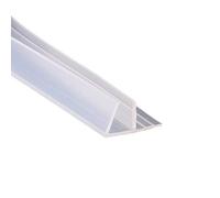 Mintice Tira de Sellado de la Puerta del Baño Sello de Espacio de Ventana de Mampara de Ducha Curvo Plano Caucho Vaso Fondo Clima 6mm 78" Pulgadas Forma de F