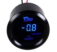 Mintice Universal Indicador de Impulso Turbo 2" 52mm Medidor Digital de Coche Luz LED Azul Bar Turbo Boost Calibre Turboalimentado Eléctrico Motor Equipo Instrumentos