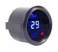 Mintice Universal Indicador de Impulso Turbo 2" 52mm Medidor Digital de Coche Luz LED Azul PSI Turbo Boost Calibre Turboalimentado Eléctrico Motor Equipo Instrumentos