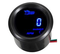 Mintice Universal Indicador de Tacómetro 2" 52mm Medidor Digital de Coche Luz LED Azul Tacómetro RPM Medidor Eléctrico Motor Equipo Instrumentos