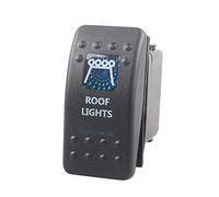 Mintice Vehículo 12V 20A LED Azul Interruptor de Palanca Basculante Luz Impermeable Interruptor de Botón Pulsador Conmutador Coche 5 Pines Roof Light