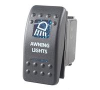 Mintice Vehículo 12V 20A LED Azul Interruptor de Palanca Basculante Luz Impermeable Interruptor de Botón Pulsador Conmutador Coche 5 Pin Awning Light