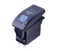 Mintice Vehículo de 12V 20A LED Azul Interruptor de Palanca Basculante Luz Impermeable Interruptor de Botón Pulsador Conmutador Coche 5 Pines Tray Light