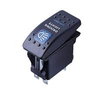 Mintice Vehículo de 12V 20A LED Azul Interruptor de Palanca Basculante Luz Impermeable Interruptor de Botón Pulsador Conmutador Coche 5 Pines Driving Light