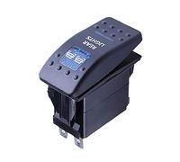 Mintice Vehículo de 12V 20A LED Azul Interruptor de Palanca Basculante Luz Impermeable Interruptor de Botón Pulsador Conmutador Coche 5 Pines Rear Light