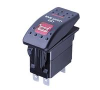 Mintice Vehículo de 12V 20A LED Rojo Interruptor de Palanca Basculante Luz Impermeable Interruptor de Botón Pulsador Conmutador Coche 5 Pines Bar Light