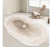 MINTIFNT Alfombra De Forma Creativa Salón Alfombra Irregular Decorativa Sencilla Dormitorio Alfombra Alfombra Grande Antideslizante 80x120cm