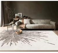 MINTIFNT Alfombra De Sala De Estar De Estilo Simple Dormitorio Alfombra Decorativa Cómoda Suave Blanco Crema Estilo Alfombra De Piso 160x230cm