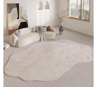 MINTIFNT Arte Salón Alfombra Grande Irregular Dormitorio Cabecera Alfombra Decorativa Estilo Abstracto Cómoda Alfombra Antideslizante 160x230cm